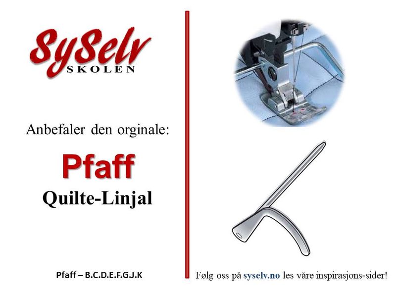 Pfaff Quiltelinjal
