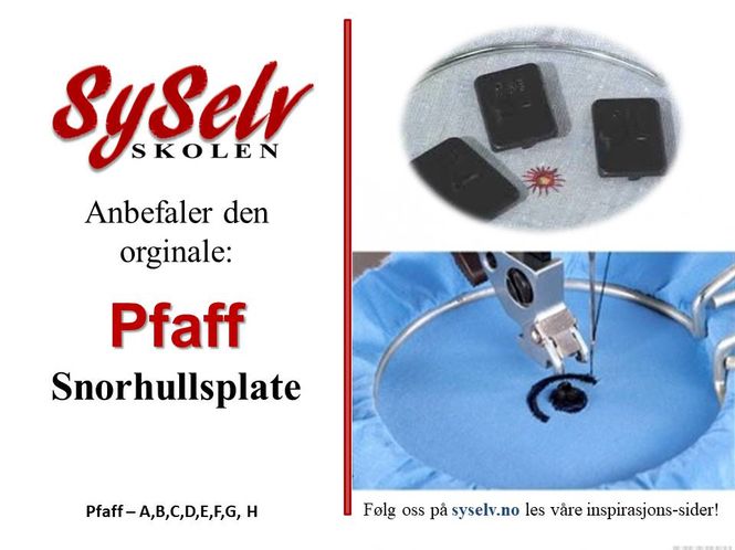 Hovedbilde Pfaff Snorhullsplate
